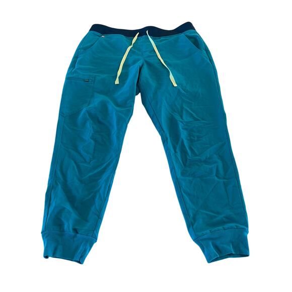 FIGS‎ Zamora Jogger Scrub Pants Teal Size Large - Picture 1 of 7